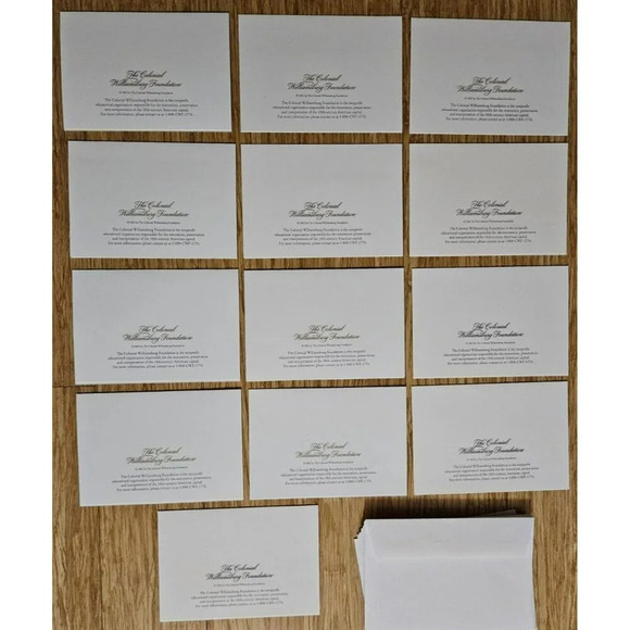 Colonial Williamsburg Foundation Set of 13 Blank Greeting Cards Assorted Wreaths - Picture 5 of 8